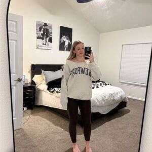 Brandy Melville Newport Off-White Sweatshirt (OS)